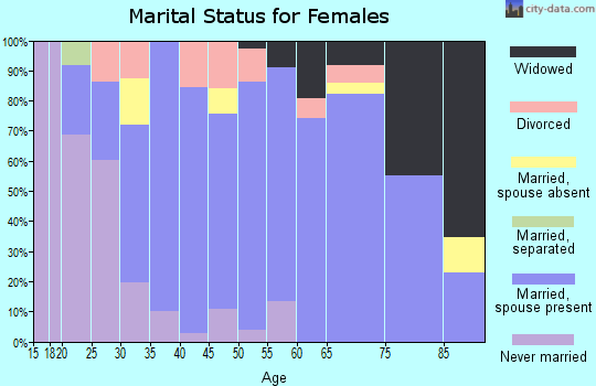 Zip code 60940 marital status for females