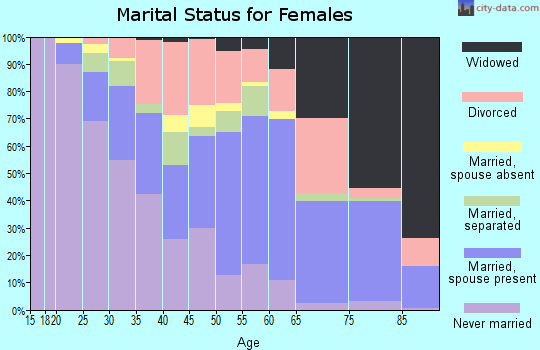 Zip code 61101 marital status for females