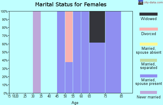 Zip code 61425 marital status for females