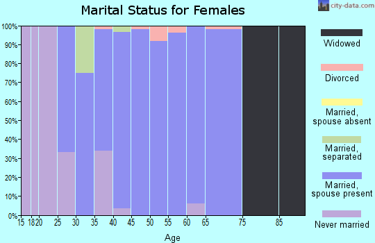 Zip code 61458 marital status for females