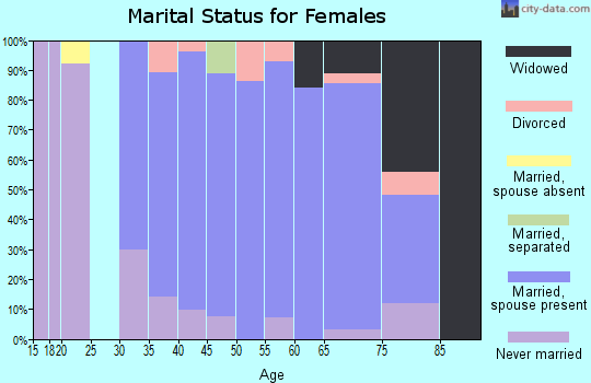 Zip code 61467 marital status for females