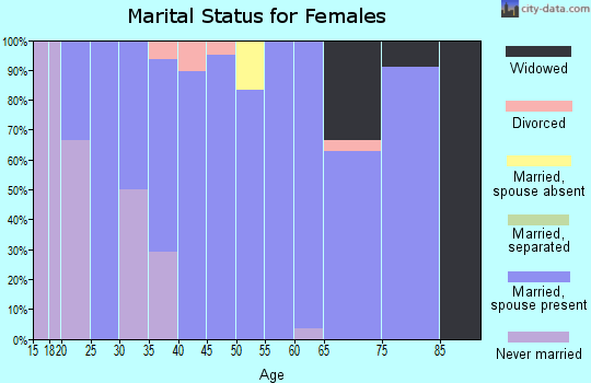 Zip code 61472 marital status for females