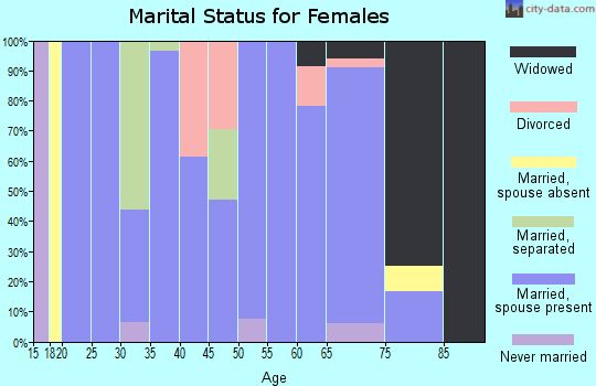 Zip code 61476 marital status for females
