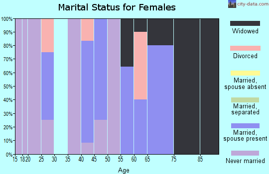 Zip code 61539 marital status for females