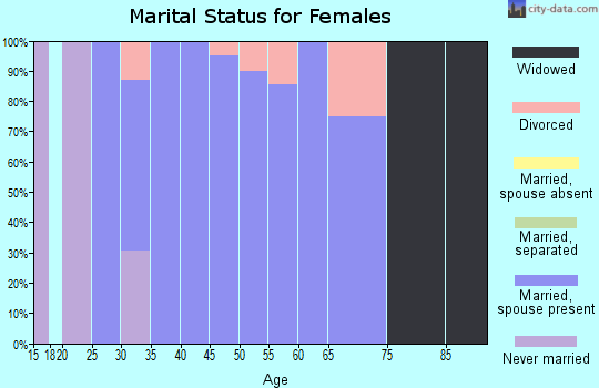 Zip code 61730 marital status for females