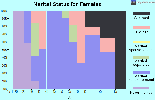 Zip code 61777 marital status for females