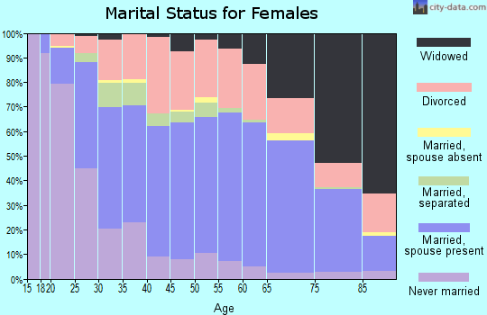 Zip code 62040 marital status for females