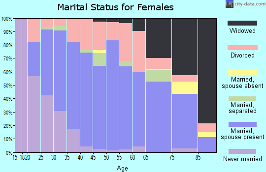 Zip code 62052 marital status for females
