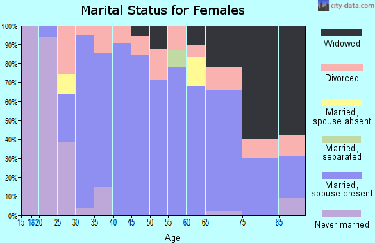 Zip code 62080 marital status for females