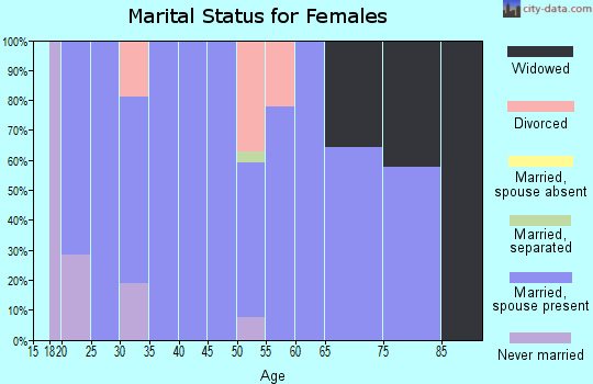 Zip code 62345 marital status for females