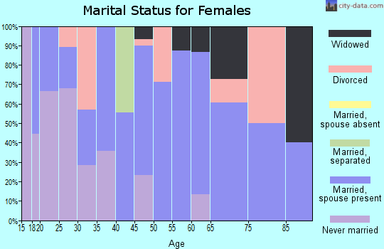 Zip code 62355 marital status for females