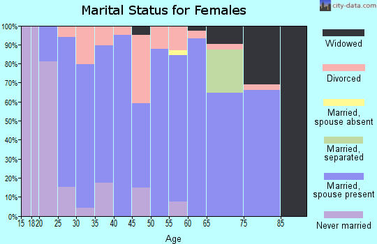 Zip code 62360 marital status for females