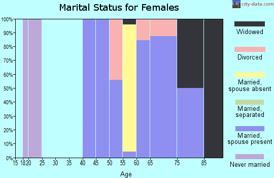 Zip code 62375 marital status for females