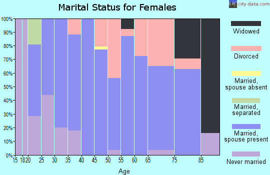 Zip code 62463 marital status for females