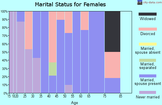 Zip code 62477 marital status for females