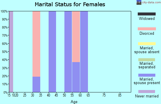 Zip code 62514 marital status for females