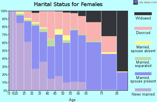 Zip code 62522 marital status for females