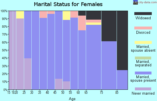 Zip code 62535 marital status for females