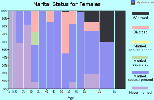 Zip code 62547 marital status for females