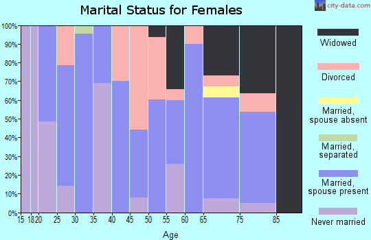 Zip code 62567 marital status for females