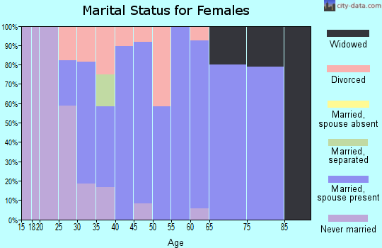 Zip code 62573 marital status for females