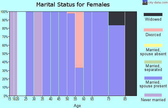 Zip code 62625 marital status for females