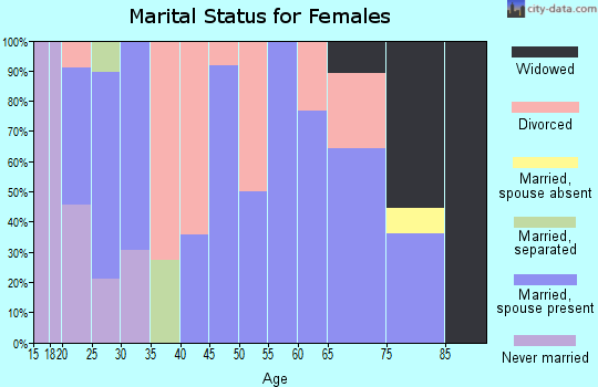 Zip code 62628 marital status for females