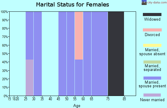 Zip code 62639 marital status for females