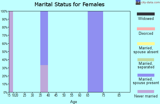 Zip code 62829 marital status for females