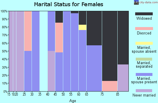 Zip code 62880 marital status for females