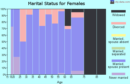 Zip code 62987 marital status for females