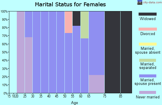 Zip code 63013 marital status for females