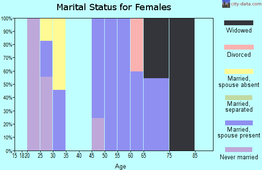 Zip code 63039 marital status for females