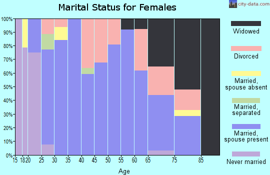 Zip code 63048 marital status for females