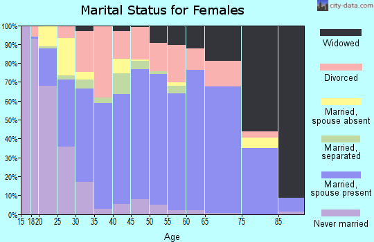 Zip code 63050 marital status for females