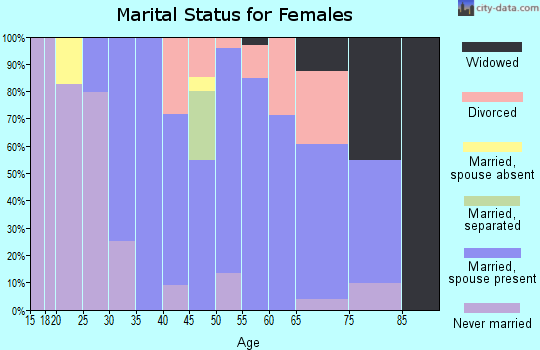 Zip code 63060 marital status for females