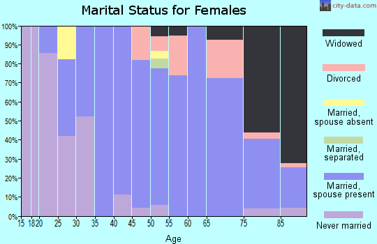 Zip code 63127 marital status for females
