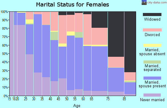 Zip code 63146 marital status for females