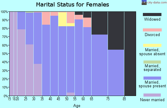 Zip code 63348 marital status for females