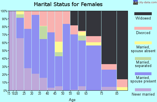 Zip code 63461 marital status for females