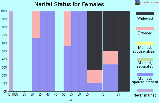 Zip code 63538 marital status for females