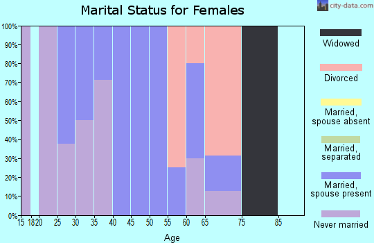 Zip code 63540 marital status for females