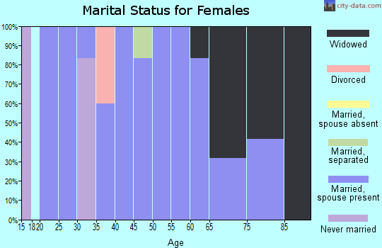Zip code 63541 marital status for females