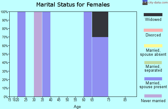 Zip code 63763 marital status for females