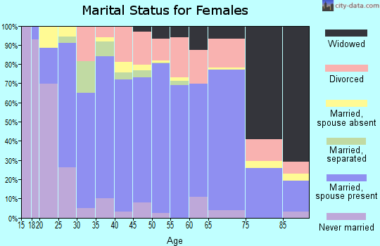 Zip code 63775 marital status for females