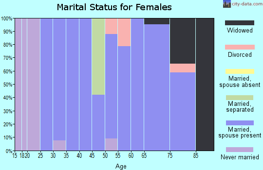 Zip code 63785 marital status for females