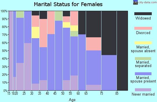 Zip code 63852 marital status for females