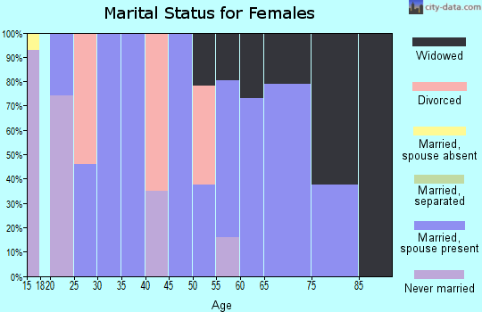 Zip code 63932 marital status for females