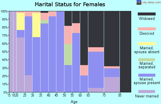 Zip code 63937 marital status for females