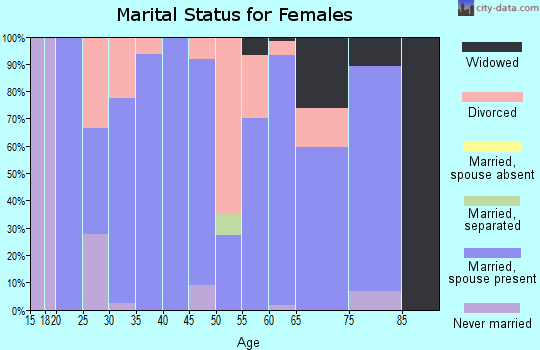Zip code 63940 marital status for females